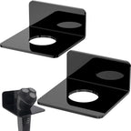 Linkidea 2 Pack Wall Mount Electric Razor Holder, Compatible with Philips Norelco Series 9 / 7 / 5, Self-Adhesive Bathroom Organizer Shaving Stand (Black)