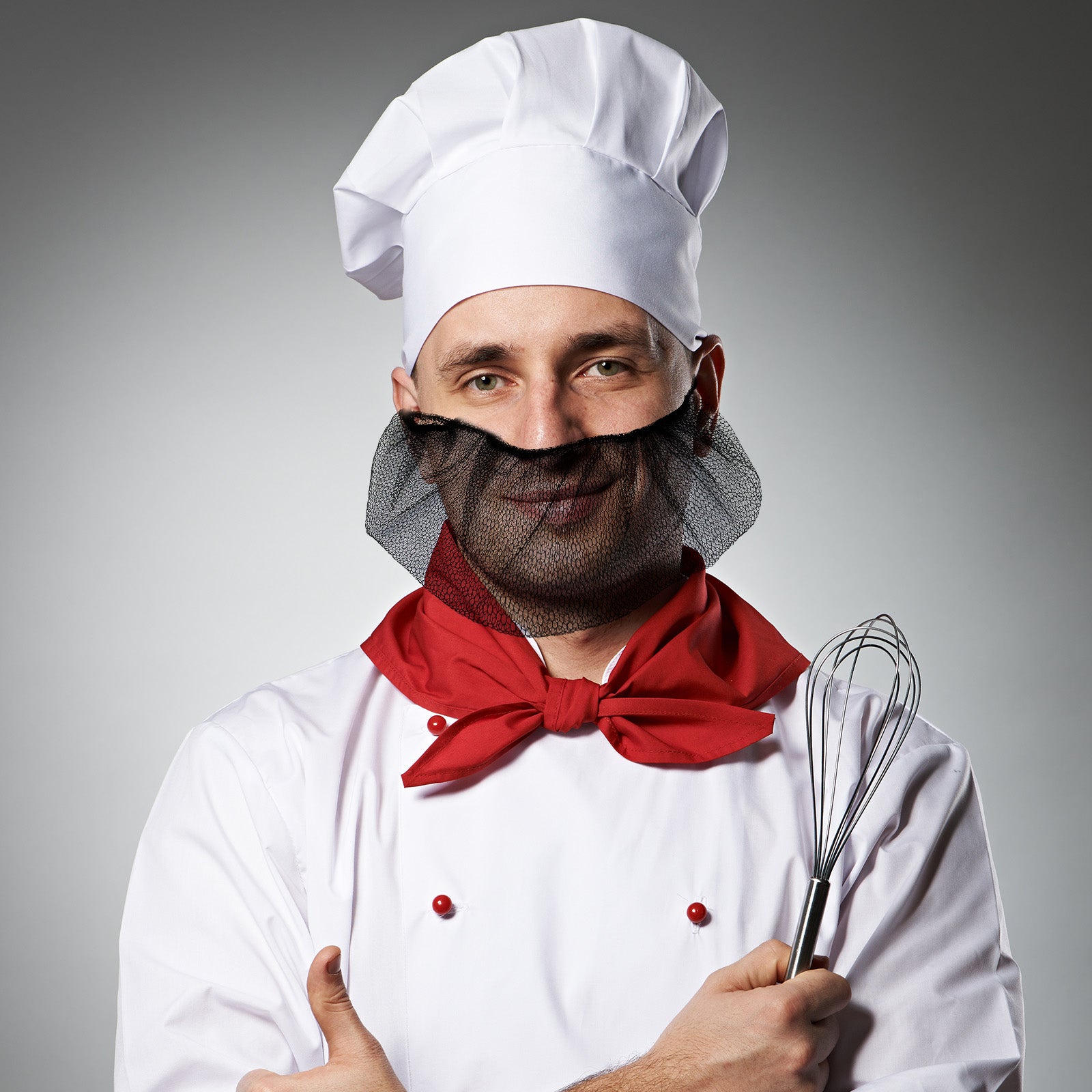 Linkidea 100 Pcs 15.7" Beard Net, Disposable Beard Covers with Elastic Bands, Comfortable Protective Beard Mask for Cooking (Black)