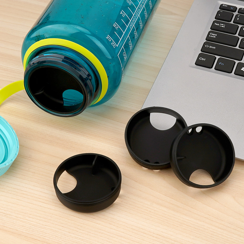 Linkidea 4 Pack Water Bottle Silicone Splashguard Compatible with Nalgene Sustain Wide Mouth 32oz, Anti-Spill Splash Guard for Wide-Necked Bottles with 53mm Opening, Waterbottle Easy Sipper