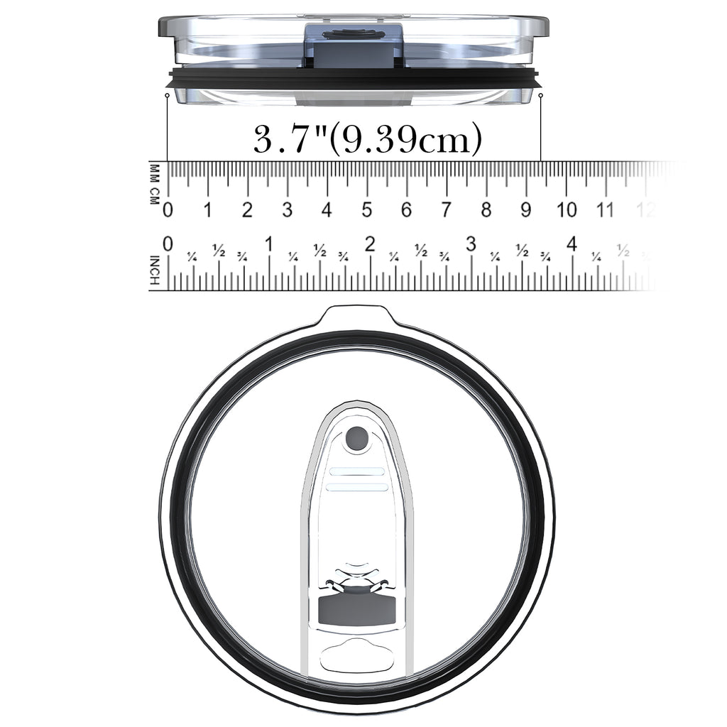 Linkidea 30oz Tumbler Lid Compatible with YETI Rambler, D·S, BJPKPK, 4 Pack Replacement Spill Proof Lids for 3.7" Cup Mouth