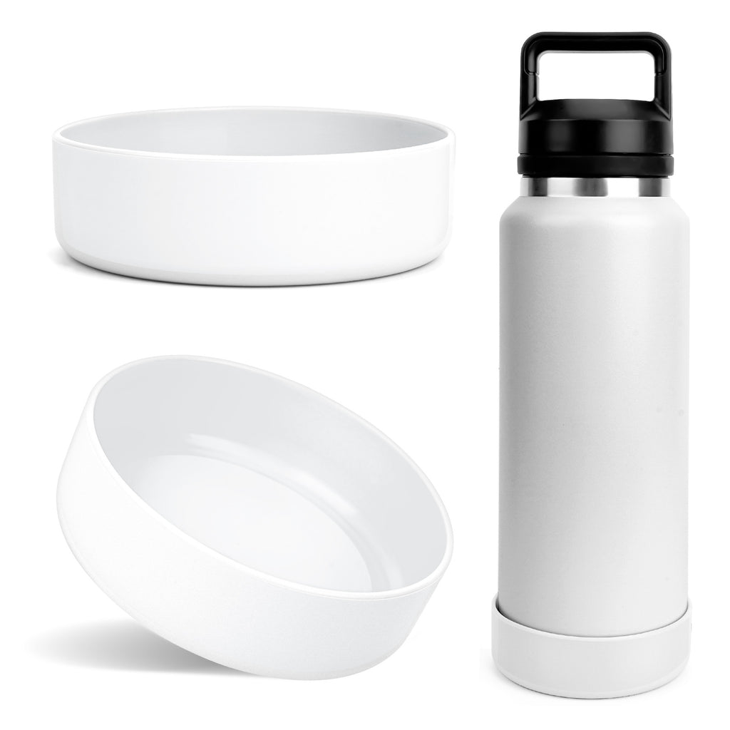 Linkidea Water Bottle Boot Compatible with YETI Rambler Bottle 36oz, Silicone Anti-Slip Waterbottle Bottom Sleeve Cover Protector, Bottle Bumper (Transparent / 2 Pack)