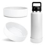 Linkidea Water Bottle Boot Compatible with YETI Rambler Bottle 36oz, Silicone Anti-Slip Waterbottle Bottom Sleeve Cover Protector, Bottle Bumper (Transparent / 2 Pack)
