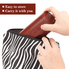 Extra Large Hard Shell Sunglasses Case, Oversized Sun Glasses Storage Organizer Compatible with RayBan RB8097 RB8089 RB4098 Persol PO3352S PO3328S PO3311S (XL / Brown-Red)