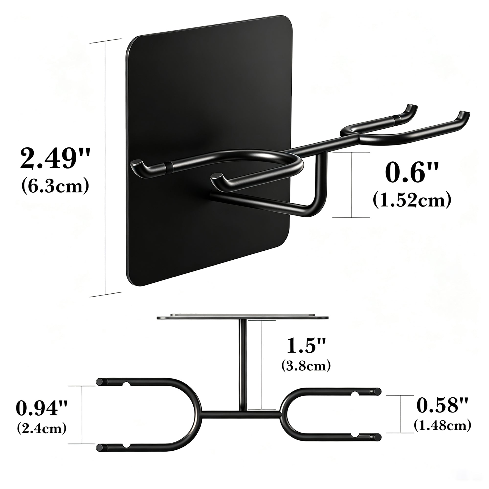 Linkidea Stainless Steel Razor Stand, DE Safety Razor Holder for Wall, Compatible with Gillette Fusion 5, Sensor 3, Labs Special NFL Series, Merkur 23C (Black)