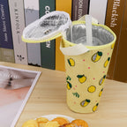Linkidea Iced Coffee Cup Carrier Holder Compatible with Starbucks Venti and Trenta, Dunkin'Donuts, Oxford Cloth Drink Cooler Warmer Bag for 22oz - 32oz Coffee Beverage Drinks Cup, Yellow