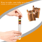 Linkidea Aluminum Alloy Cigar Holder Case, Men's Cigar Tube Airtight Single Tube, Cigar Tubes with Caps (Silver)
