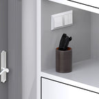 Glasses Desk Holder Stand for Reading Eyeglasses Compatible with Extra Large Glasses, Vegan Leather Glasses Holder for Nightstand, Glasses Storage (XXL, Brown)