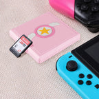 Linkidea Game Card Case Compatible with Nintendo Switch NX, NS, Hard Shell Protective Storage Carrying Box with 12 Card Slots and Micro SD Card Holder (Pink)