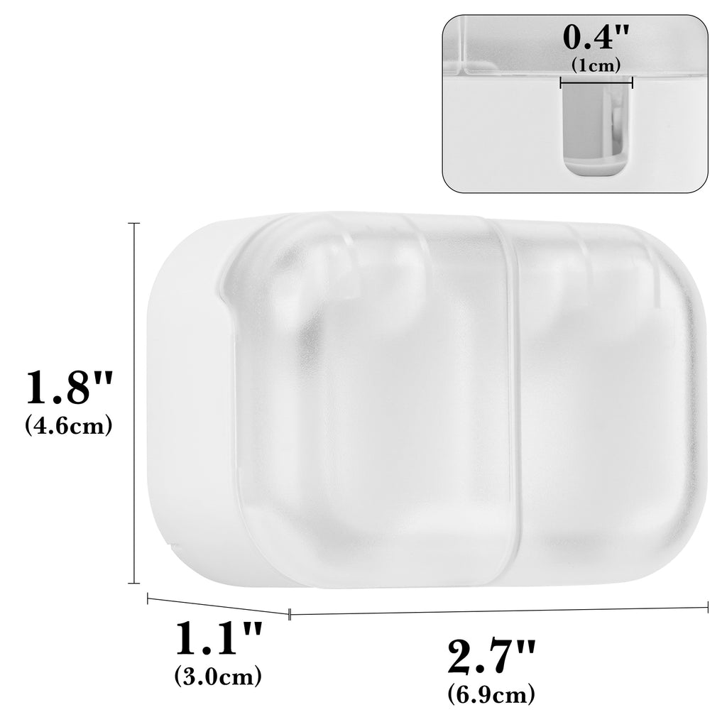 Linkidea Self Adhesive Toothbrush Holder with Individual Slot and Cover, Plastic Manual Brush Hanger for Bathroom, Shower, Compatible with Colgate Renewal, Oral-B CrossAction Toothbrush