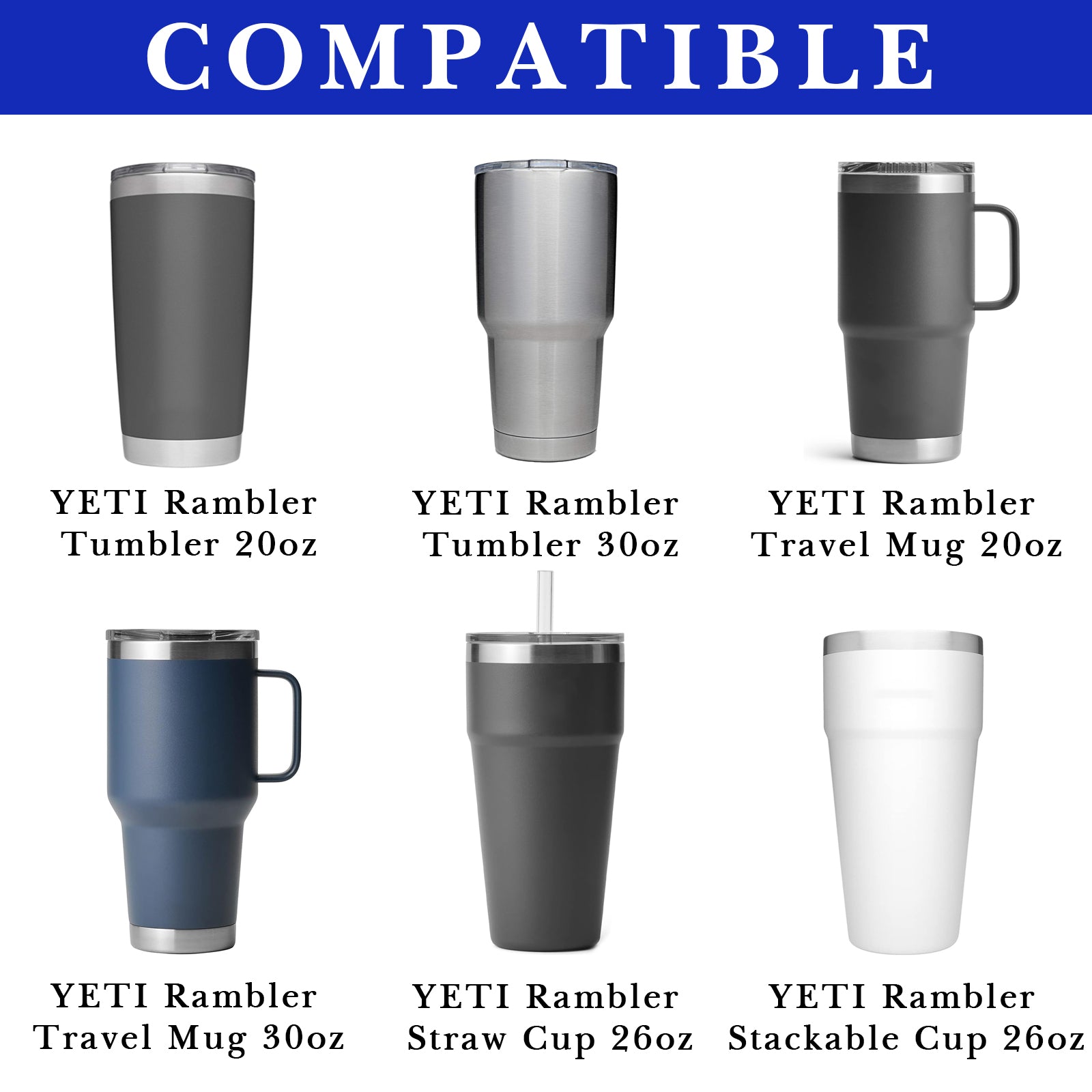 Linkidea Water Bottle Boot Compatible with YETI Rambler Travel Mug 20oz/30oz, Tumbler 20oz/30oz, Silicone Anti-Slip Water Bottle Bottom Sleeve Cover Protector (Navy Blue / 2 Pack)