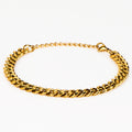 Men's Stainless Steel Chain Bracelet, Adjustable 7-9 Inches Link Bracelet for Men, Durable Polished Wrist Jewelry for Everyday Wear