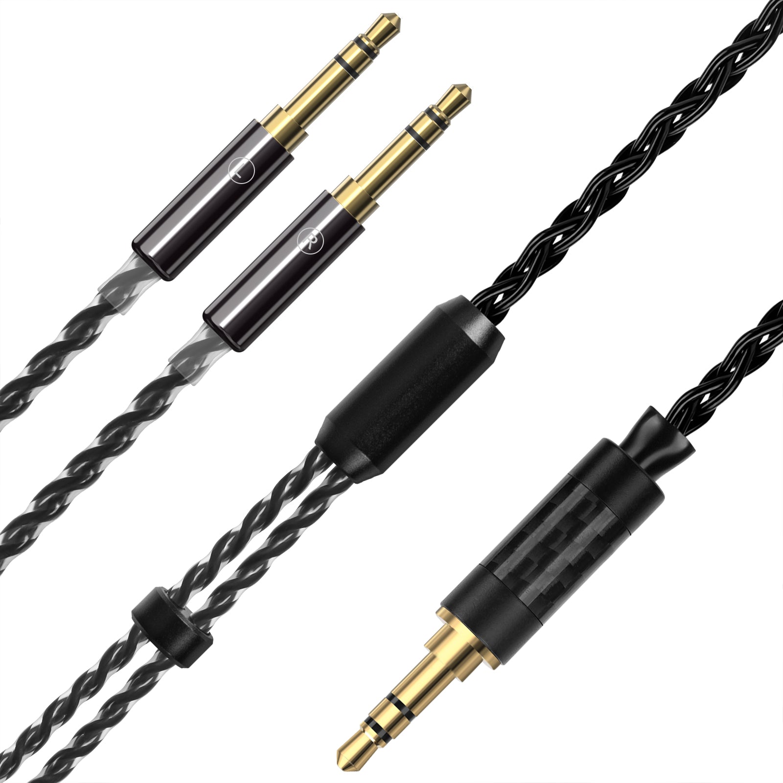 Linkidea Upgrade 6N Audio Cable for HIFIMAN Edition XS, SUNDARA, Arya, HE400SE, Ananda, Denon AH-D7200 Headphones, 3.5mm to Dual 3.5mm Male Replacement Headphones Cord (4.9ft/1.5m)