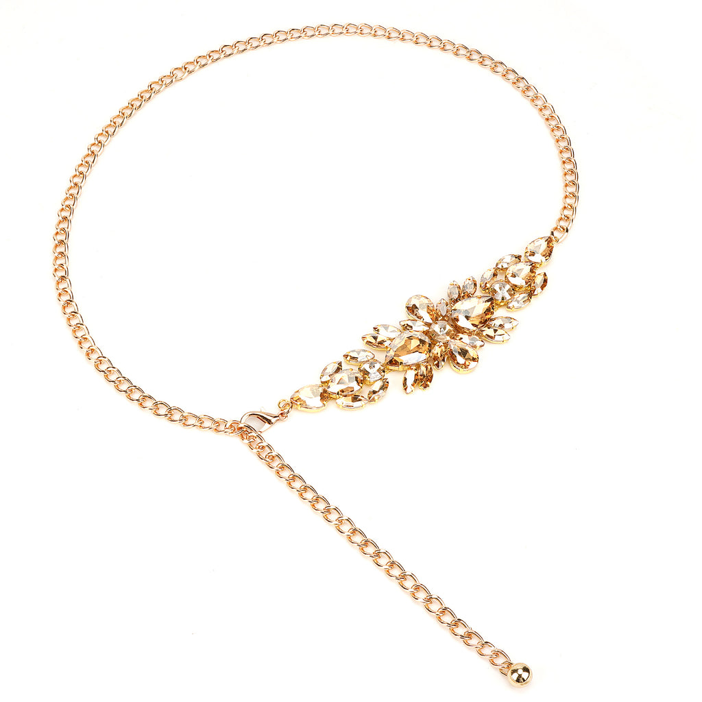 Plus Size Waist Chain for Women - Extra Long, 49 Inch Adjustable Body Chunky Belt for Evening Dress