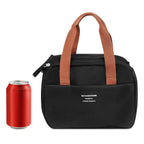 Linkidea Lunch Bag for Adult, Insulated Lunch Bag with Shoulder Strap, Lunch Tote Bag with Zipper Fits Daily Use, Compatible with Bentgo Classic, Bentoheaven, Ello, NatraProw (Black)