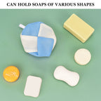 Linkidea 3 Pack Soap Saver Pouch with Zipper, Exfoliating Body Sponge Scrubber with Hand Loop, Mesh Soap Foam Lather Pocket for Shower Bath (Round)