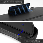 Extra Large Hard Shell Sunglasses Case, Travel Glasses Box EVA Shell with Folding Magnetic Cover, Sun Glasses Storage Organizer for Women Men (XXL / Black)