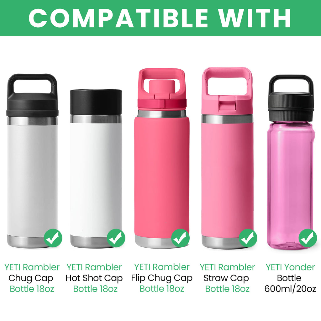 Linkidea Water Bottle Carrier with Shoulder Strap Compatible with YETI Rambler Bottle 18oz, Yonder 600ml/20oz, Insulated Waterbottle Sling Bag Holder with Phone Pocket (Black)