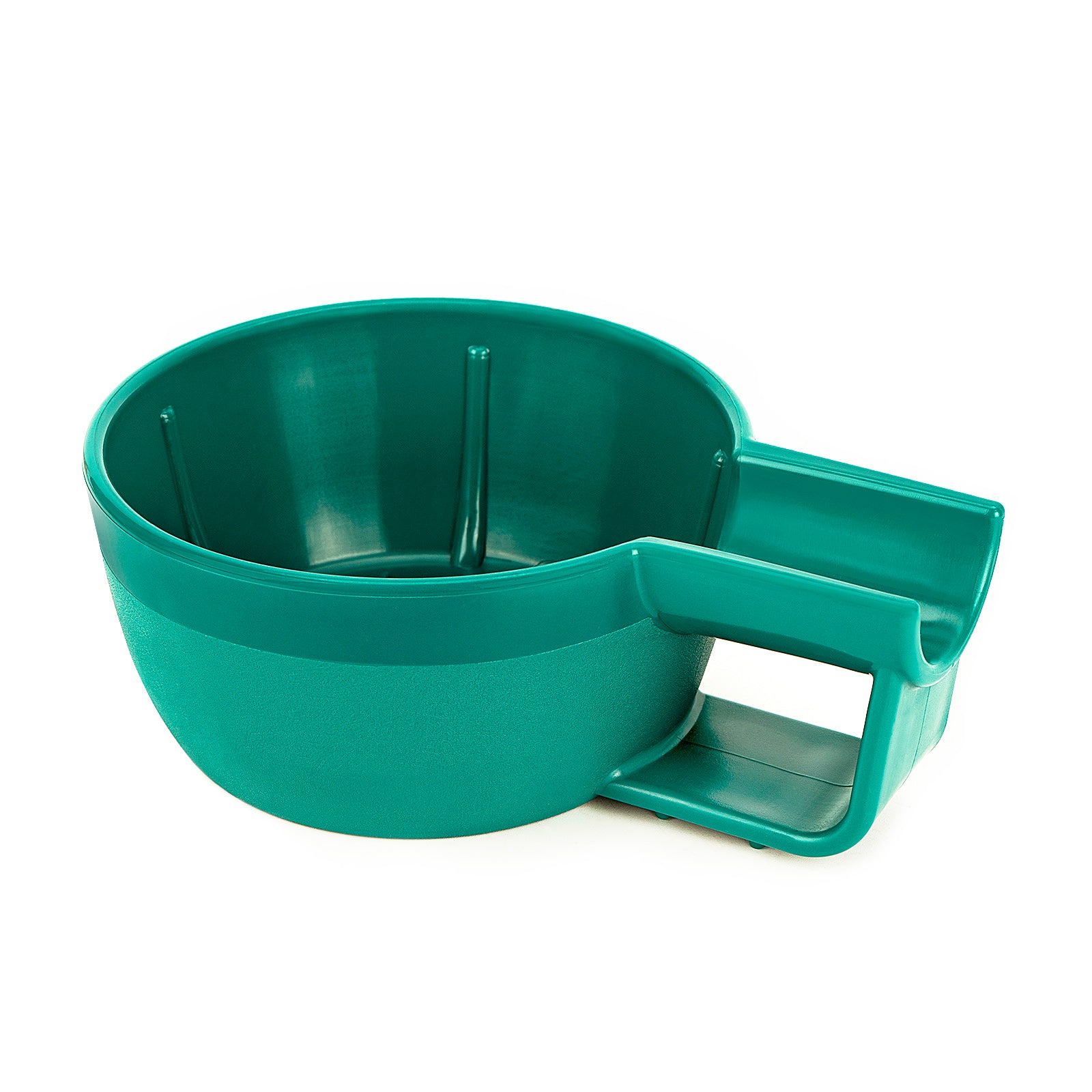 Linkidea Plastic Shaving Soap Bowl with Non-slip Handle, Wide Mouth, Large Capacity, Easier to Lather Ridges, Wet Razor Shave Cream Bowl for Men (Green)