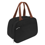 Linkidea Lunch Bag for Adult, Oxford Insulated Lunch Bag with Hand Strap, Large Capacity Lunch Tote Bag with Zipper Fits Daily Use, Compatible with Bentgo Classic, Amathley, Caperci (Black)