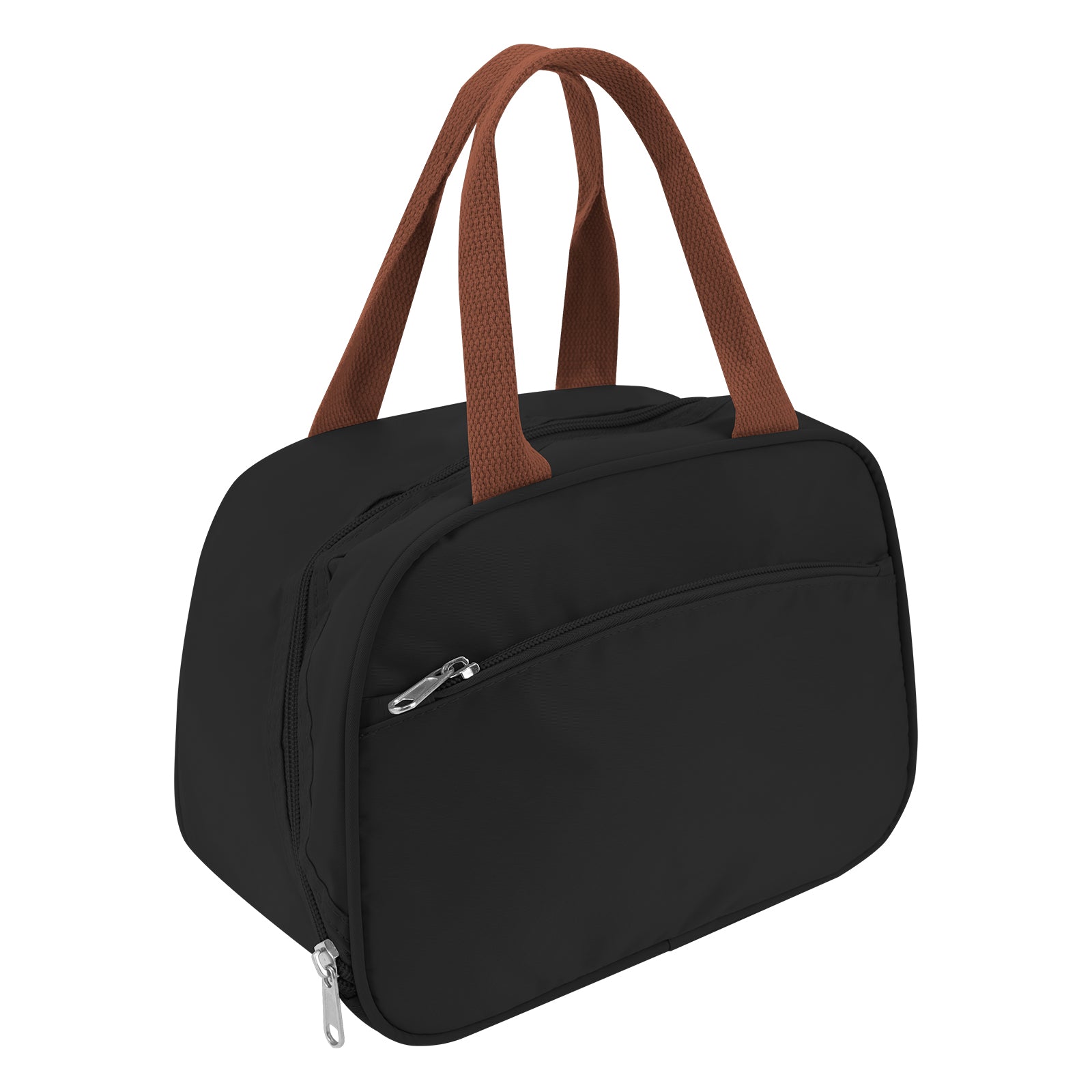 Linkidea Lunch Bag for Adult, Oxford Insulated Lunch Bag with Hand Strap, Large Capacity Lunch Tote Bag with Zipper Fits Daily Use, Compatible with Bentgo Classic, Amathley, Caperci (Black)
