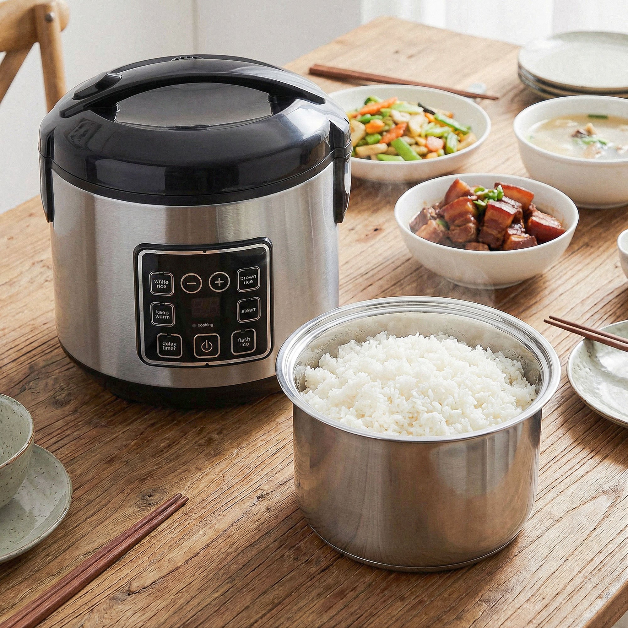 Linkidea Rice Cooker Stainless Steel Inner Pot Compatible with Aroma ARC-914SBDS Dishwasher Safe, No Coating Replacement Bowl