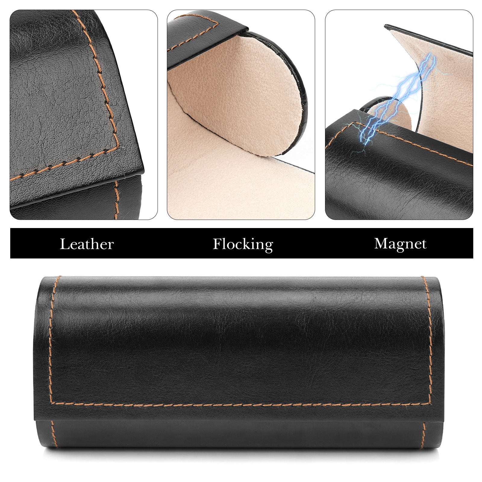 Extra Large Hard Shell Sunglasses Case, Oversized Sun Glasses Storage Organizer Compatible with RayBan RB2197 RB0360S RB4420 Persol PO3302S PO3019S PO3341S (XL / Black)