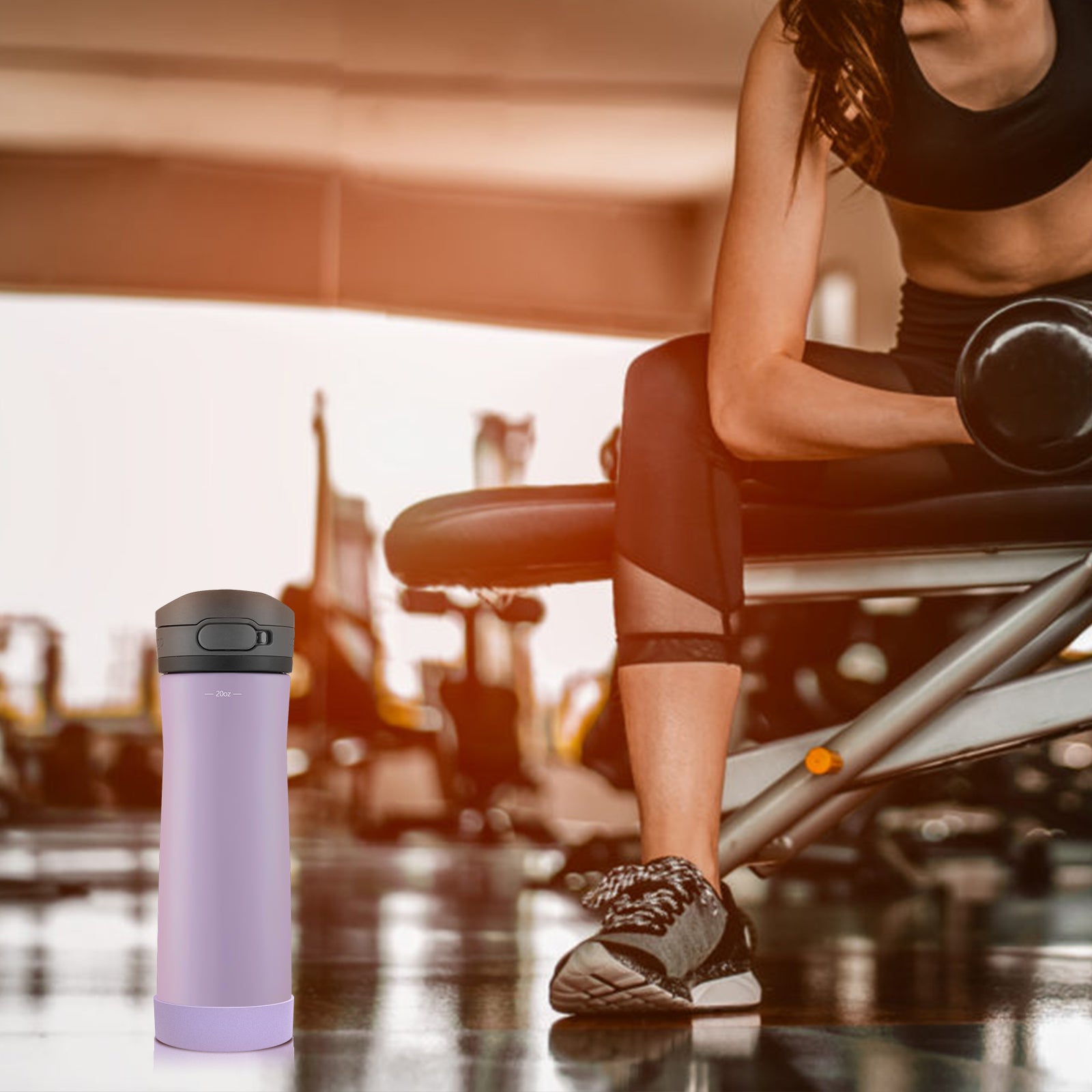 Linkidea 2 Pack Water Bottle Boot Compatible with Contigo Jackson Chill 2.0 20oz/24oz, Ashland Chill 20oz/24oz, Silicone Anti-Slip Bottle Bottom Bumper Protector (Violet)