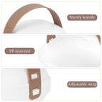 Linkidea 2 Pcs Hamburger Buns Storage Container, Portable Burger Holder with Hand Strap Suitable for Outdoor, Picnic, Work, Burger Box with Cover Fits to Good Burger or Sandwich Use (White)