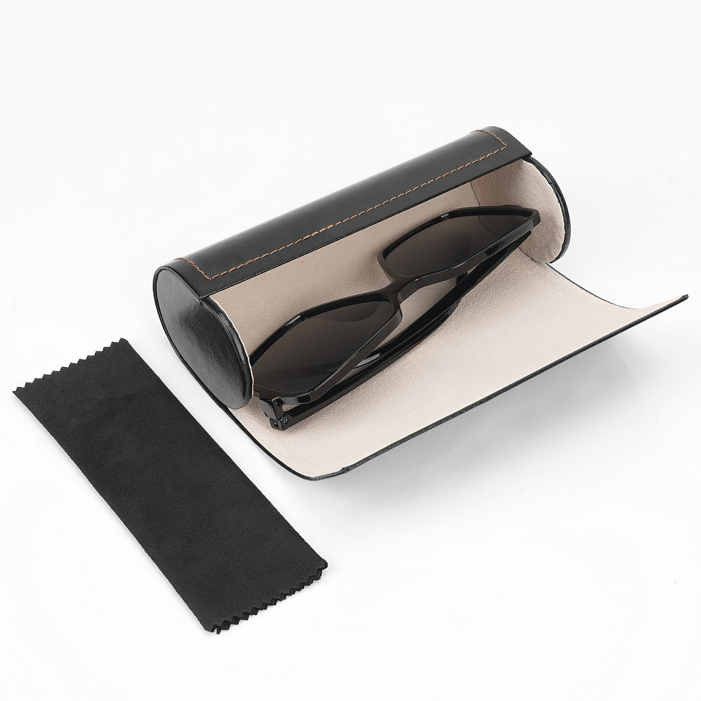 Extra Large Hard Shell Sunglasses Case, Oversized Sun Glasses Storage Organizer Compatible with RayBan RB2197 RB0360S RB4420 Persol PO3302S PO3019S PO3341S (XL / Black)