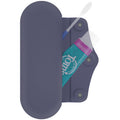Linkidea Manual Toothbrush Toothpaste Travel Case, Silicone Brush Bag with Magnetic Snap, Protective Storage Compatible with Colgate ExtraClean, Oral-B CrossAction(Violet)