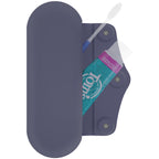 Linkidea Manual Toothbrush Toothpaste Travel Case, Silicone Brush Bag with Magnetic Snap, Protective Storage Compatible with Colgate ExtraClean, Oral-B CrossAction(Violet)