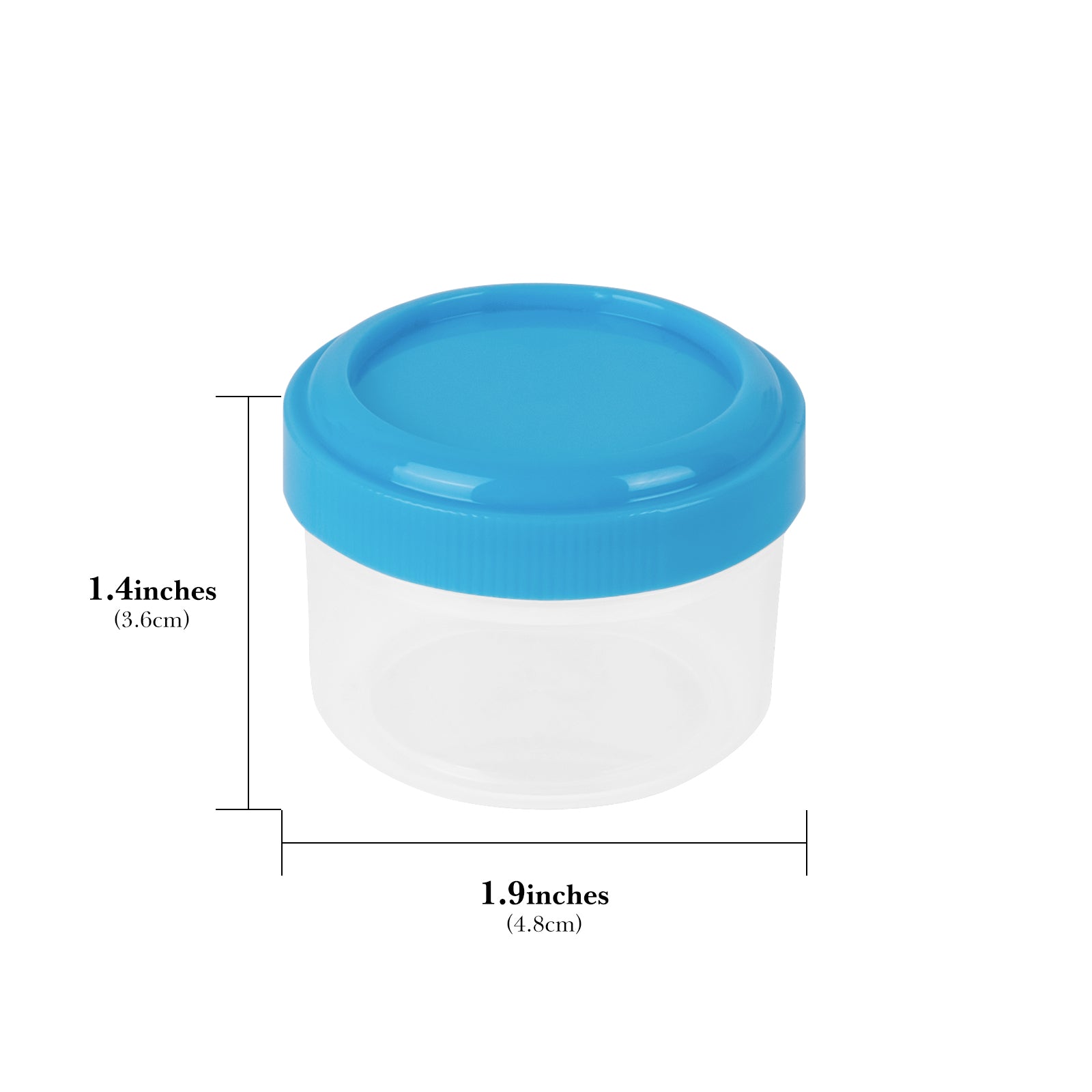Linkidea 6 Packs Salad Dressing Container to Go, 1.1 oz Condiment Containers with Lids, Leakproof Reusable Small Sauce Containers for Meal (Multi-Color)