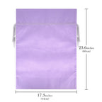 Linkidea 4 Pack Reusable Drawstring Gift Bags, Fabric Party Favor Bags for Birthday, Christmas & Holiday, Toy Storage Pouch for Building Blocks, Bricks & Goodie Bags (Purple)