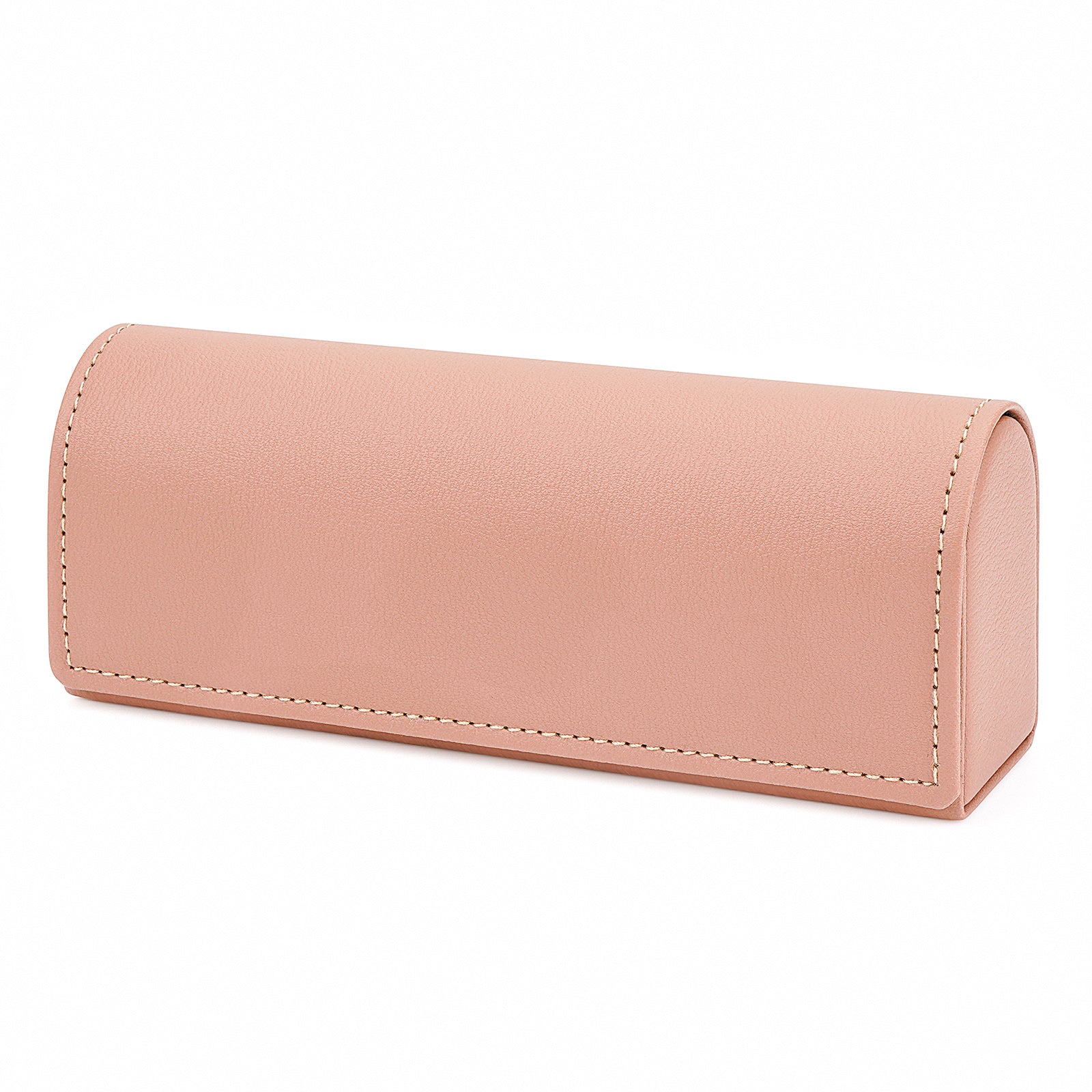 Hard Shell Sunglasses Case, Pink Vegan Leather Eyewear Storage Bag Pouch Organizer Compatible with Persol PO3357S PO3235S PO3366S RayBan RB3647N RB2197