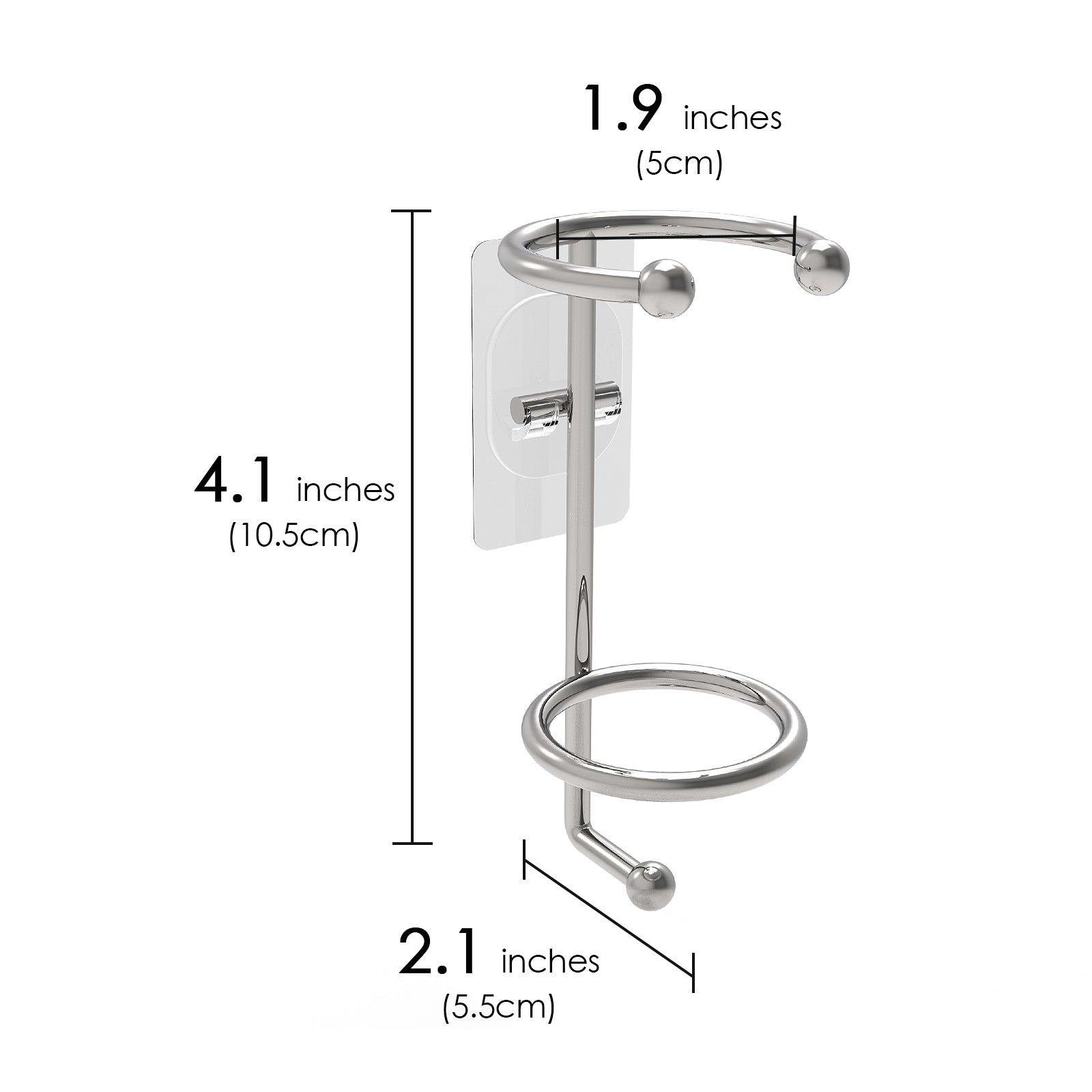 Linkidea 2 Pack Wall Mounted Electric Toothbrush Holder for Bathroom, Shower, Stainless Steel Power Toothbrush Hanger, Self Adhesive Wallmounted Tooth Brush Organizer (Sliver)
