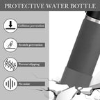 Linkidea 2 Pack Water Bottle Boot Compatible with Hydro Flask Wide Mouth 12oz/14oz/16oz/18oz/20oz, Silicone Bottle Bottom Sleeve Bumper Protector (Stone)