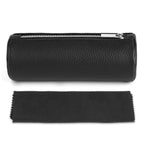 Linkidea Oversized Sunglasses Pouch, Large Frame Glasses Pouch for Sunglass, Eyeglasses Travel Bag Compatible with RayBan Aviator Reverse/William Titanium/New Wayfarer/Aviator (Black)
