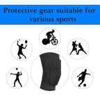 Linkidea Honeycomb Basketball Volleyball Knee Pads for Kids Youth, Football Knee Protective Sleeves, Breathable and Easy to Put On (1 Pair / Black / XS)