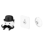 Linkidea Razor Holder Suction Cup, Creative Shower Razor Hooks Hanger for Bathroom, Compatible with Venus Platinum, Fusion 5 Proshield & Proglide, Labs with Exfoliating Bar (White)