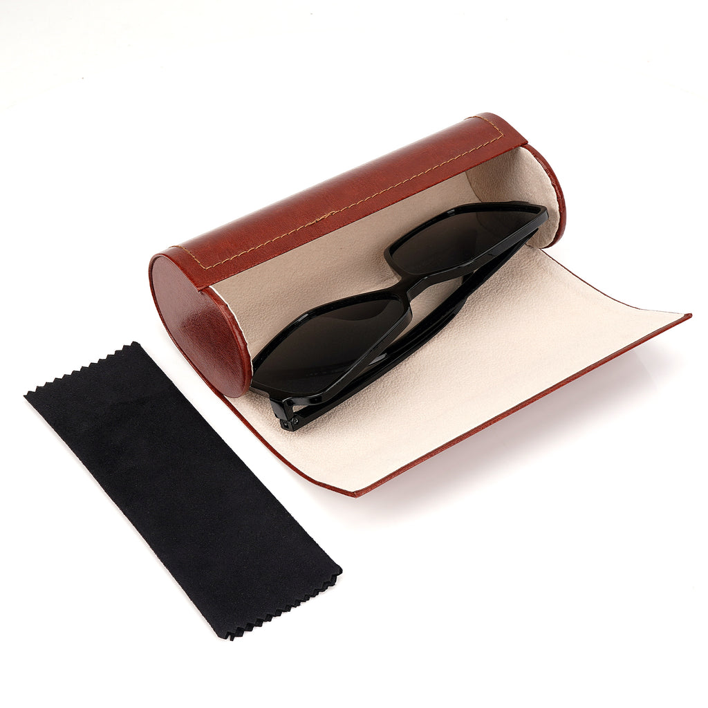 Extra Large Hard Shell Sunglasses Case, Oversized Sun Glasses Storage Organizer Compatible with RayBan RB8097 RB8089 RB4098 Persol PO3352S PO3328S PO3311S (XL / Brown-Red)