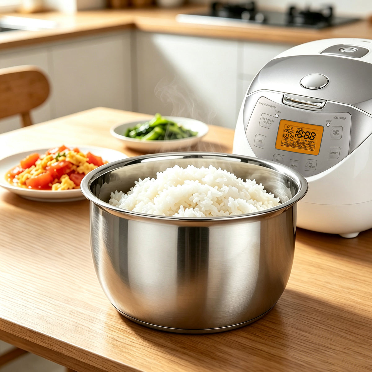 Linkidea 304 Stainless Steel Replacement Inner Pot Compatible with CUCKOO CR-0675FG, CR-0655FW, CR-0605F, CR-0633F, CR-0632F, CR-0631F Rice Cooker, No Coating, Dishwasher Safe