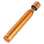 Linkidea Aluminum Cigars Holder Case, Men's Airtight Cigar Carrier Single Tube, 1.1"x 7.4" Portable Travel Cigar Storage with Caps (Gold)
