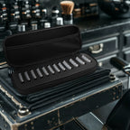 Linkidea 8-Blade Clipper Blade Case, Portable Barber Blade Organizer & Holder, Hard Shell Protective Storage Box Compatible with Wahl, Andis, Oster Professional Clipper Blades (Black)