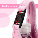 Linkidea Plastic Bottled Water Sleeve with Carry Strap Compatible with 16.9/20 Fl Oz Lifewtr, Smartwater, Portable Disposable Water Bottle Cover Holder for Outdoor, Pink