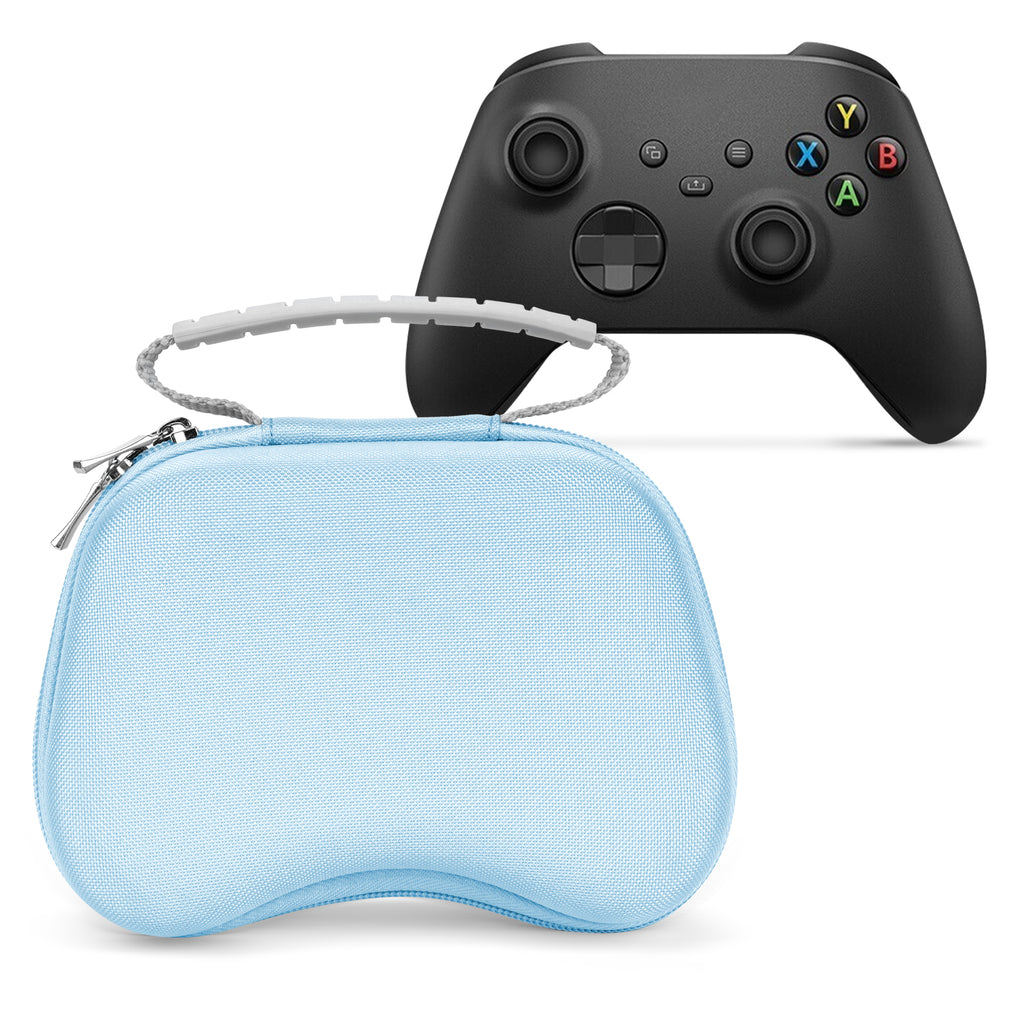 Linkidea Travel Controller Case Compatible with Xbox Series X/S, Nintendo Switch Pro, Gaming Accessories Carrying Bag, Protective Hard Shell Storage Case (Blue)