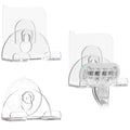 Linkidea 3 Pack Bathroom Razor Holder, Suction Cup & Adhesive Wall Mount Shaver Organizer, Compatible with Gillette Fusion 5, Fusion 5 ProGlide, Vector 3, Sensor 3, Schick Hydro Sensitive