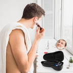 Linkidea Hard Shell Electric Shaver Storage Case for Travel & Daily Use, Protective Organizer Case Compatible with Philips Norelco Series 7, Compact Men's Shaver Bag (Black)
