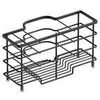Linkidea Electric Toothbrush Holder, Stainless Steel Bathroom Storage Organizer Stand Rack, Ventilated Countertop 6 Slots for Toothpaste, Cleanser, Comb, Razor (Black)