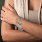 10-Piece Silver Tone Extra-Large Bangle Set for Women, 2.68" Fixed Round Bracelets, Thin Stackable Textured Bangles for Large Hands, Non-Adjustable