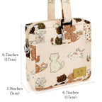 Linkidea Small Insulated Snack Bag, Reusable Thermal Lunch Tote, Lightweight Cooler Storage for Fruit, Picnic, Hiking & Outdoor Use (Beige)